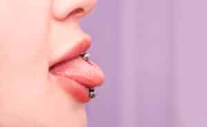 Cosmetic procedure for piercing the tongue